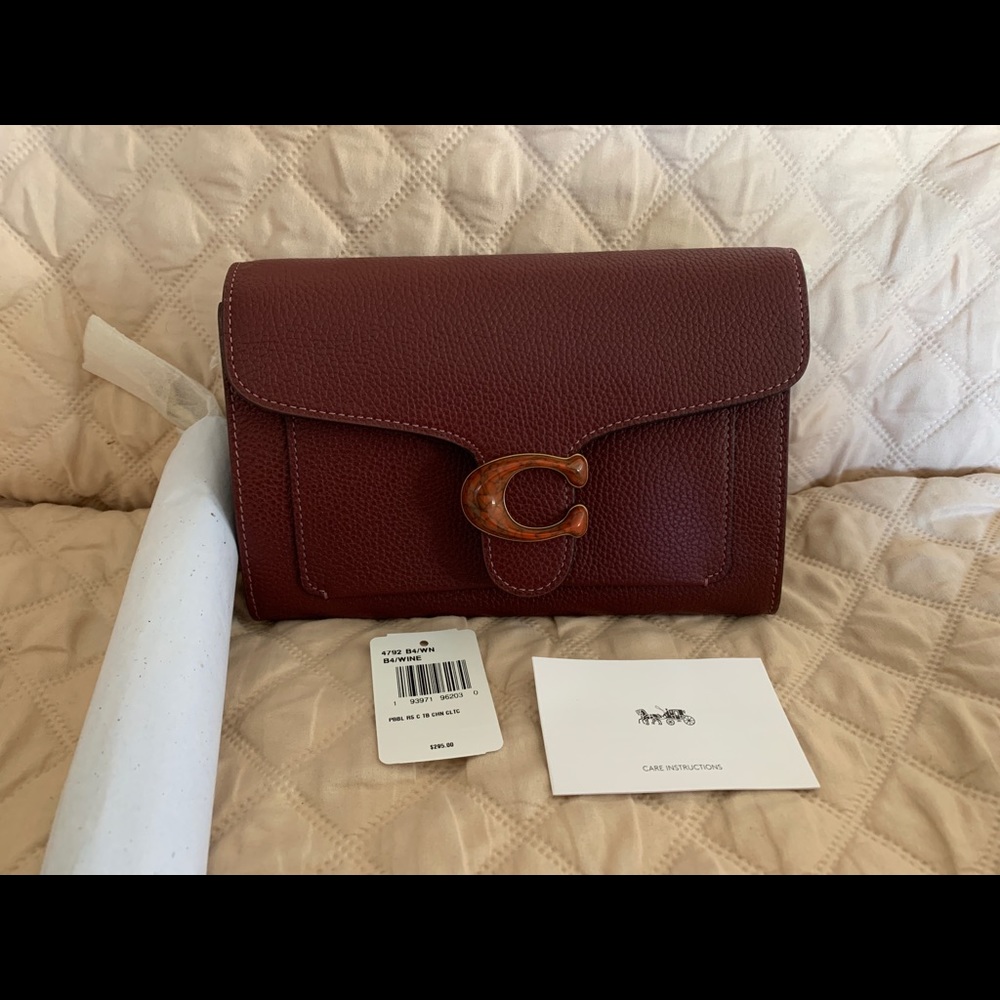 Coach 4792 Tabby Chain Clutch wine woc